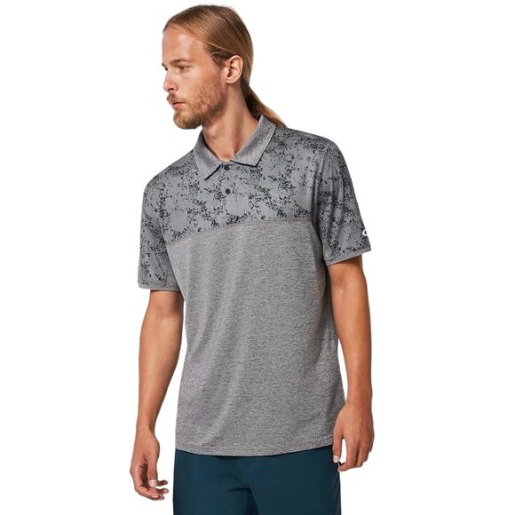 Oakley Men’s Sand Block Short Sleeve Polo size Large Dark Slate - Picture 2 of 13